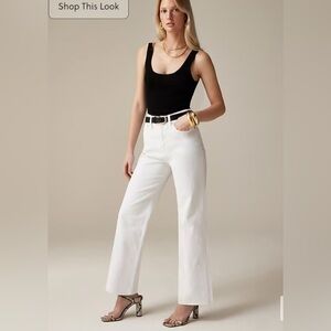 J. Crew Slim wide-leg jean in white wash